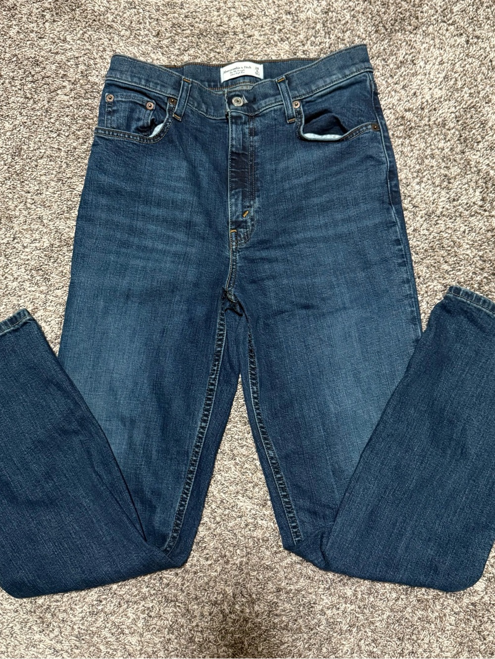Abercrombie & Fitch Dark Blue ‘90s Straight Ultra High Rise Jeans Size 28/6R